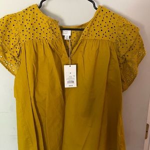 MUSTARD business top (MED). Brand new!
